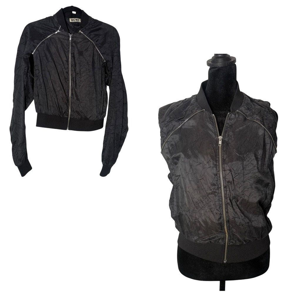 Acne Studios Blanche Jacket Vest Womens 38 M Black Convertible Avant Garde‎
